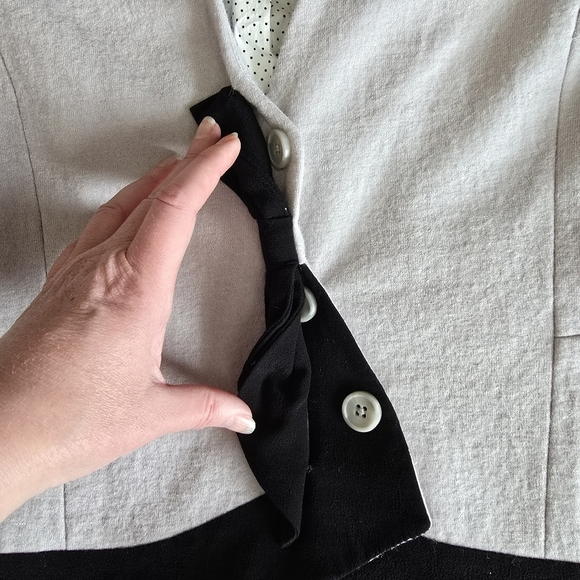 Anthropologie Elevenses Femme Bow Button Front Wool Blend Blazer size 6 - Picture 12 of 16